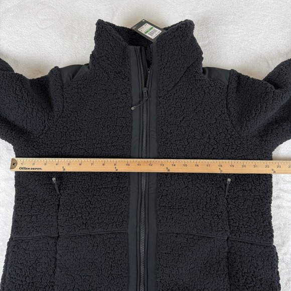 Under Armour Legacy Sherpa Swacket Coat Fleece Full Zip Women's Large Black NWT - Picture 6 of 10